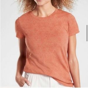 ATHLETA - Orange snakeskin print shirt